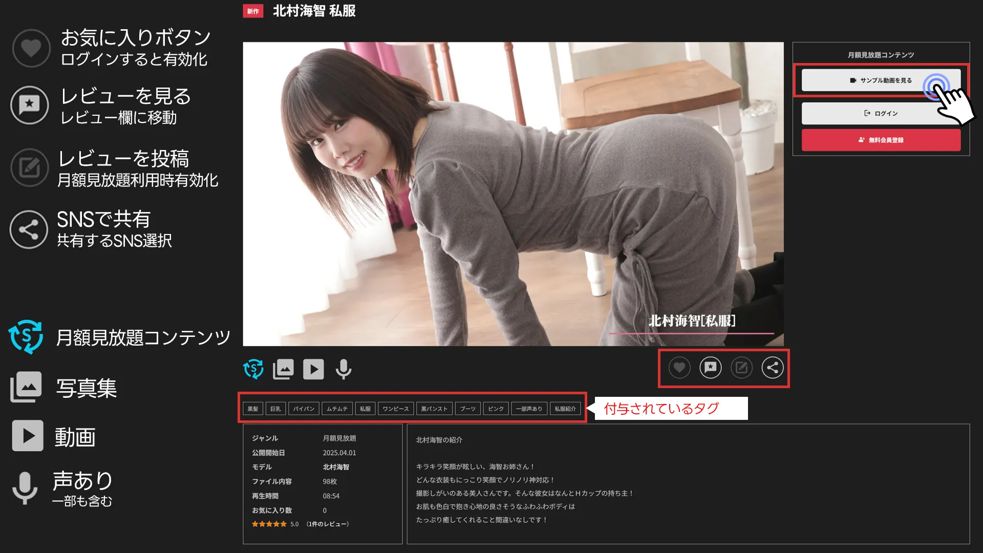 月額見放題コンテンツ詳細2